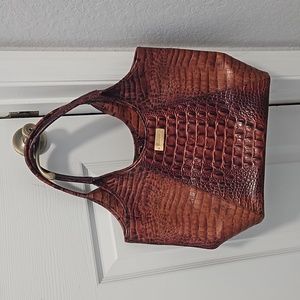 Brahmin Pecan Brown Leather Shopper Tote